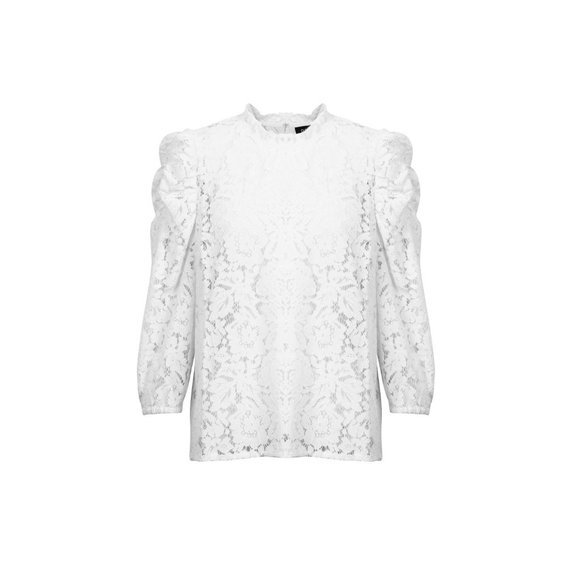 Decjuba White Long Sleeve Harlie Lace Blouse 10 - Picture 4 of 5